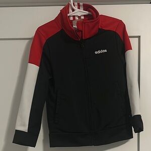 adidas Red and Black zipper Jacket
